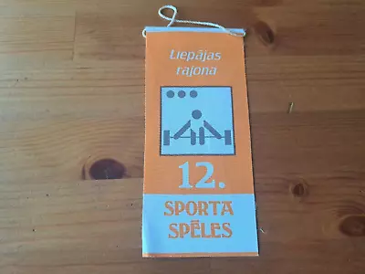 Vintage USSR Latvia Sports Pennant Weightlifting Liepaja • $14.99