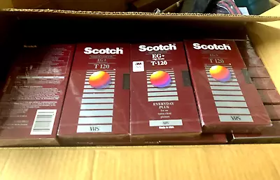 Scotch EG+ T120  Blank VHS Video Cassette Tapes  - Lot Of  50- New Sealed • $104.95