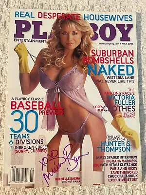 2005 May Playboy Magazine Michelle Baena Cover Model Signed To You  • $50