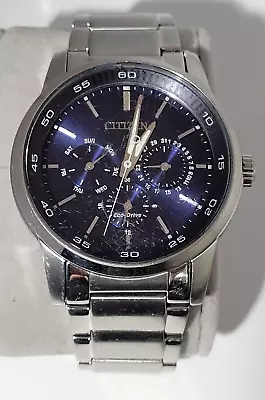 Citizen Bu2010-57l Corso Eco-drive Silver Stainless Steel *used No Box Or Tags* • $159.87