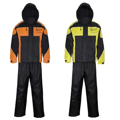 Men's Fulmer Motorcycle Rain Suit - 451 JOURNEY - Waterproof Rain Jacket & Pants • $49.99