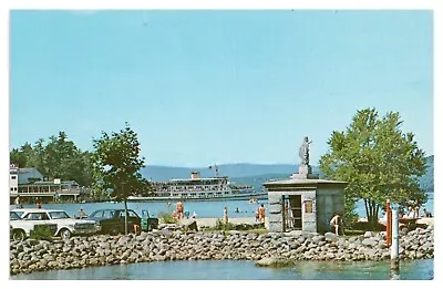 Vintage Endicott Rock Weirs Beach NH Postcard Mt. Washington Lake Winnipesaukee • $4.65