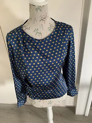 Womens Zara Blue Spot Size M Top • $13.90