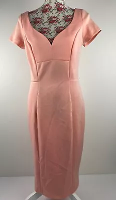 $19.95 • Buy ASOS Dress Size 14 UK Orange Short Sleeve Long Ladies' Wedding Work Polyester