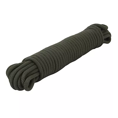 50' Or 100' 3/8  Thick Olive Drab Tactical Utility Rope Tensile Strength: 1200lb • $13.99