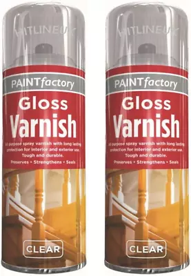 Wood Varnish Clear Gloss 400ML - Acrylic Clear Varnish Gloss Finish Spray Wood • £13.05