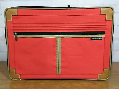 Members Only Vintage Red 14 X20 X 7  Travel Luggage Suitcase Carry-on/ No Strap • £47.48