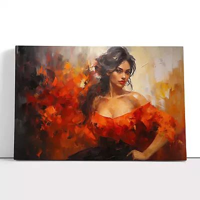 Flamenco Dancer Contemporary Canvas Print Wall Art Framed Poster Picture Decor • £24.95