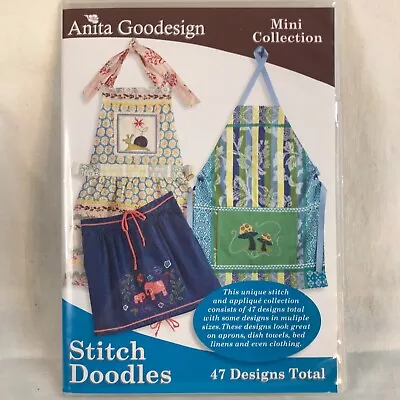 NEW Stitch Doodles Anita Goodesign Machine 47 Embroidery Designs CD Software • $14.99