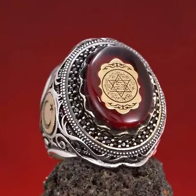 Seal Of Solomon Ring King Solomon Silver Ring Kabbalah Ring Star Of Solomon • $99