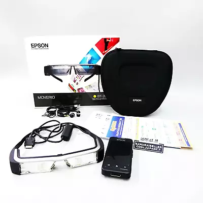 EPSON MOVERIO BT-200 See-Through Smart Glass Android Bluetooth Wi-Fi Japan Used • $162.99