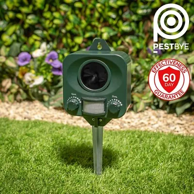 Pestbye Ultrasonic Cat Repellent Dog Fox Pest Battery Scarer Deterrent Repeller • £21.99