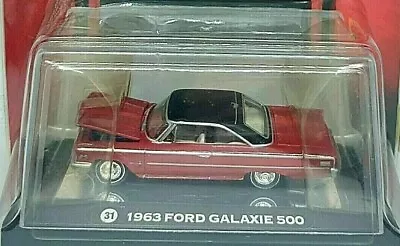 Ford Galaxie 500 1963 Red 1/64 Johnny Lightning Gold Series Muscle Car 1/5000 • $23.99