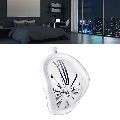 (White) Melting Clock Precise Melted Clock Wear Resistant For Desktop • £14.28