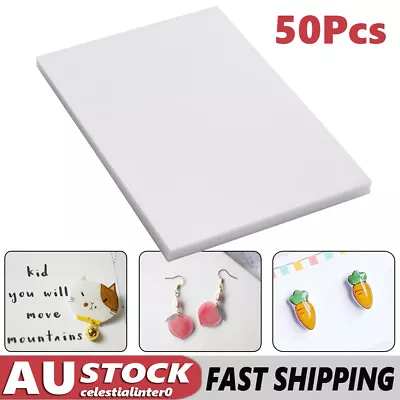 50X Heat Shrink Plastic Sheet Paper Heat Shrinkable Shrink Paper Film DIY NEW AU • $24.99