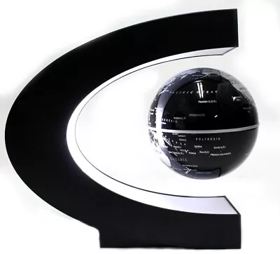 TG00C Black Silver C Shape Magnetic Levitation Floating Globe • $30.99