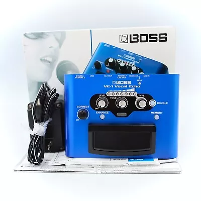 BOSS VE-1 Vocal Echo With Original Box Adapter Vocal Effect Processor A5P9495 • $152