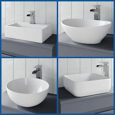 £42.97 • Buy Bathroom Cloakroom Vanity Wash Basin Sink Countertop White Gloss Modern Various