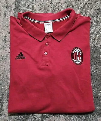 Mens Adidas AC Milan 2016 Polo Shirt Red Size 2XL AP1527 • $28.62