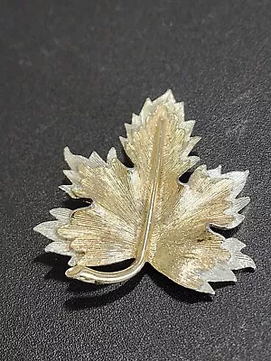 SARAH COVENTRY Gold & Silver MAPLE LEAF Brooch/Pin Very Good Condition • $7.37