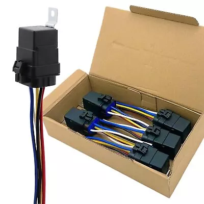 NEW 5-PIN 40/30 AMP 12V DC Waterproof Automotive SPDT Relay Kit Pack • $13.97