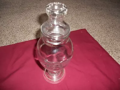 Vintage Apothecary Jar Candy Store Glass With Lid 10 Inches Footed • $9.99