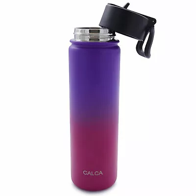 22oz Wide Mouth Lid Stainless Steel Water Bottle & Double Wall Vacuum Insulated • $8.46