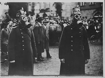 Police Gas Masks During World War One Allenstein East Prussia Ci Old Photo • $9