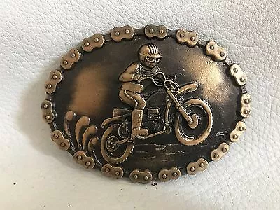 Dirt Bike W/chain Brass Belt Buckel • $15