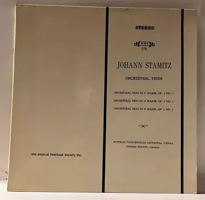 A68 Johann Stamitz: Orchestral Trios 1967 Musical Heritage Society MHS 779 - LP • $10