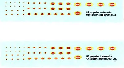 Mark I Decals 1/144 HAMILTON STANDARD PROPELLER LOGOS • $3.99