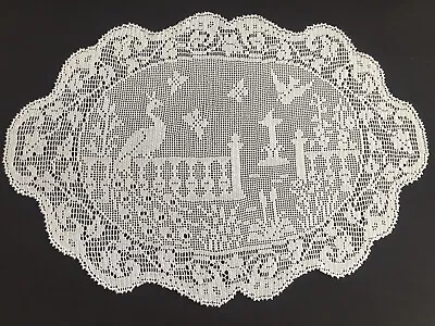 Mary Card Designed  GARDEN  Oval Tray Cloth (1932) • $499