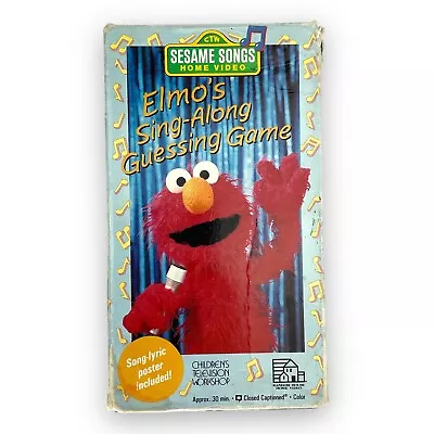 Elmos Sing Along Guessing Game VHS 1991 Sesame Street Songs Henson • $11.23