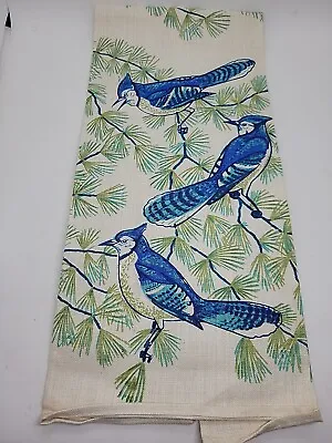 Vintage KayDee Blue Jay Birds Towel Mid Century MCM  • $29.99