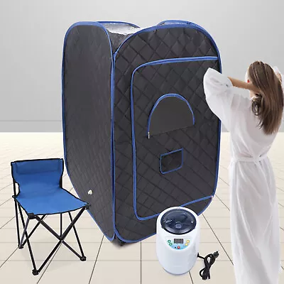 1000W 2L Portable Full Body Personal Steam Sauna Heated Home Spa Detox Therapy • $118.01