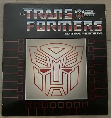 Transformers Original G1 1986 Box Insert Catalog Checklist Form • $10