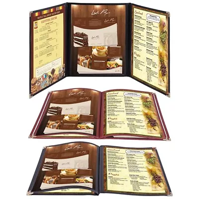 WeChef Non-Toxic Menu Covers Cafe Restaurant Club Fold Book Style 8.5x11 8.5x14  • $69.90