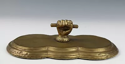 Antique Brass Desk Paperweight Hold To The Rod Masonic LDS Religious Fist Symbol • $38.58