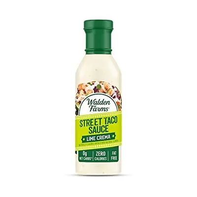 Walden Farms Lime Crema Street Taco Sauce 12oz. Bottle Creamy And Flavorful V... • £12.67