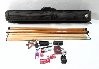 Vintage Ray Schuler Cue Stick Slc Two Pool Sticks With Case!! • $1299