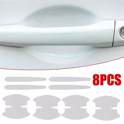 8Pcs Car Door Bowl Handle Anti-scratch Protection Film Sticker Car Accessories • $6.73