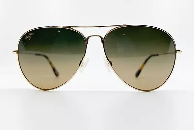 Maui Jim Japan Mavericks MJ-264-16 Gold Metal Sunglasses 61-14-137 8571 • $79.99