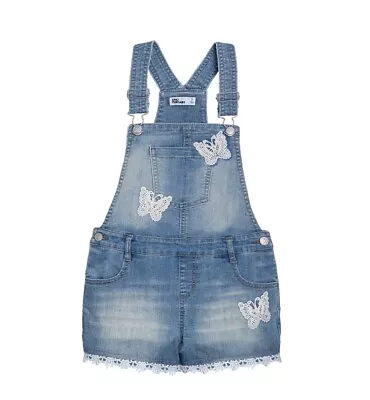 Toddler Girls Butterfly Denim Shortall Overalls Created For Macy's Size 3t • $37