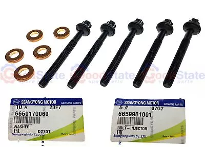 $32.95 • Buy GENUINE Ssangyong Rexton SUV 2.7L Turbo Diesel Fuel Injector Washer + Bolt Set