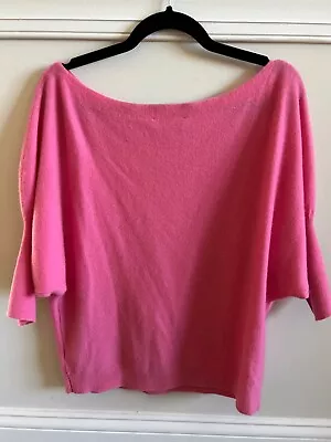 Milly Pretty In Pink Sweater With Boatneck Wool And  Cashmere  • $18