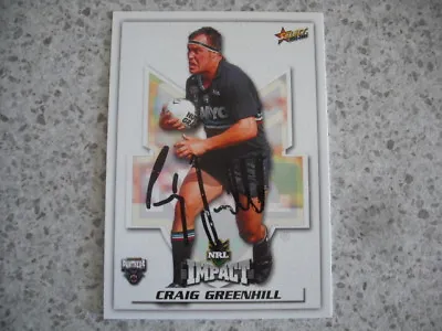$9.99 • Buy Nrl Rugby League Card Personally Signed With Coa 2001 Craig Greenhill Panthers