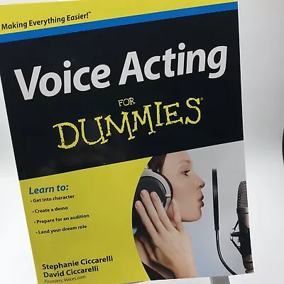 Voice Acting For Dummies By Stephanie Ciccarelli And David Ciccarelli (2013 Trad • $21.94