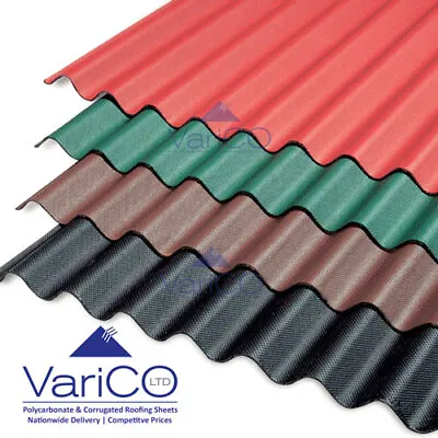 Corrugated Bitumen Roofing Sheet - Sheds Barns Garage Roof - Pick Your Colour • £16.19