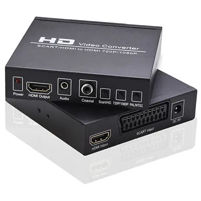 Scart/HDMI To HDMI 720P/1080P HD Video Converter Adapter For PS2 PS3 GameConsole • $37.21