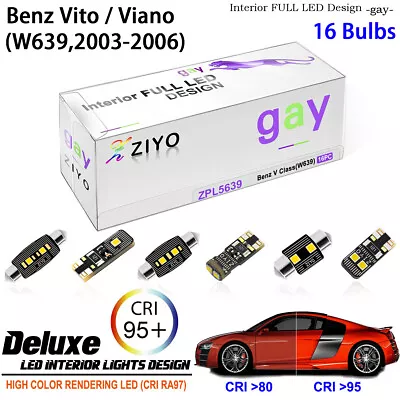 LED Interior Light Kit For Mercedes Viano Vito W639 2003-2006 Light Bulb Upgrade • $24.08